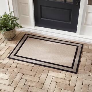 Racetrack Gray 18 in. x 30 in. Rubber Backed Door Mat