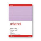 Universal  Perforated Note Pads  Purple 8 1/2 x 11  Orchid  50 Sheet  Dozen