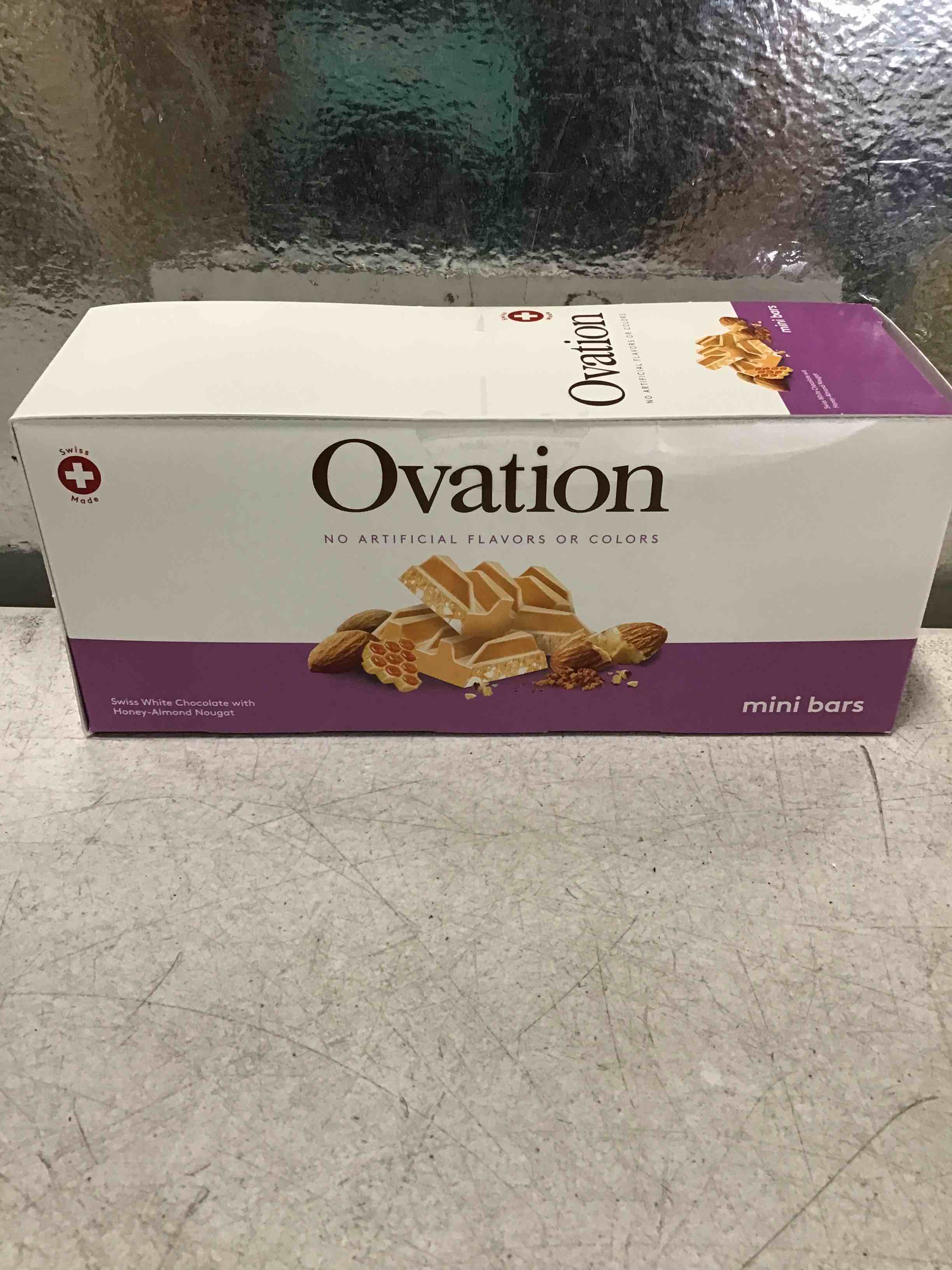 8 30 count boxes, Swiss white chocolate with honey almond new get mini bars