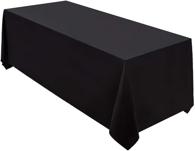 tablecloth polyester black rectangle 90x156inch 