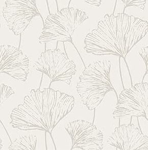 NuWallpaper NUS3578 SSilver Hikarigaoka Peel & Stick Wallpaper, Metallic