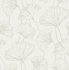 NuWallpaper NUS3578 SSilver Hikarigaoka Peel & Stick Wallpaper, Metallic