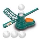 E EAKSON Toddler Baseball Pitching Machine - Pop A Pitch Baseball Batting Machine with Youth Bat + 3 Plastic Baseballs - Boys + Girls Baseball Toy(Orange) Orange Style