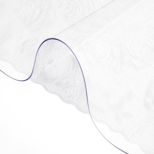 VEVOR Plastic Table Cover 40 X 80 Inch, 1.5 Mm Thick Clear Table Protector, Rectangle Clear Desk Mat, Waterproof & Easy Cleanin 