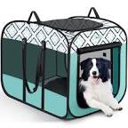TASDISE Portable Dog Crate, Collapsible Pop Up Travel Pet Kennel for Cats & Dogs Indoor and Outdoor Use, Waterproof Dog Cage with Soft Warm Blanket, Durable Mesh, Double Secure Fixing Modes,Medium