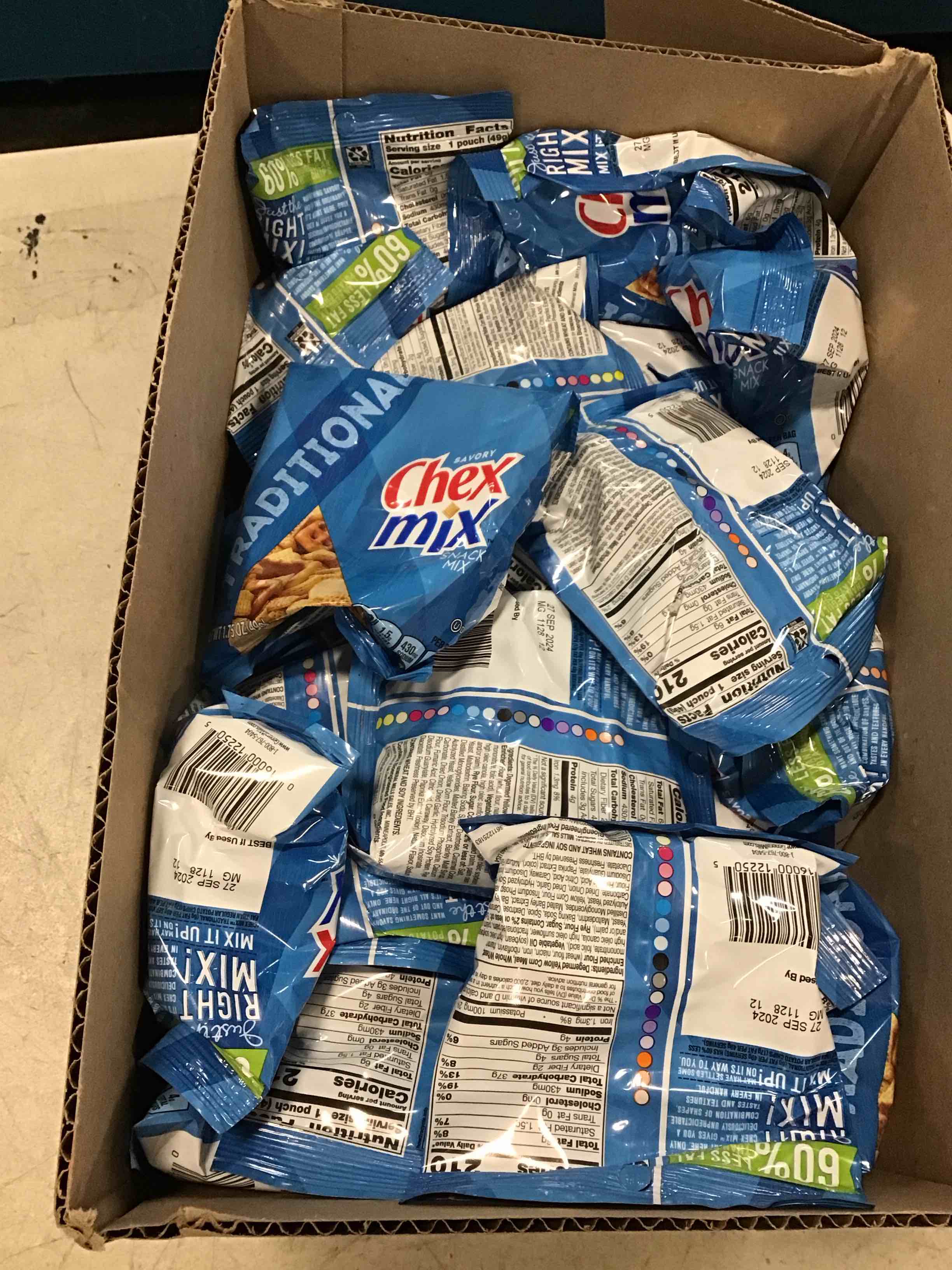 BBD:27Sep2024 Chex Mix Traditional, 1.75 Oz (Pack of 60)