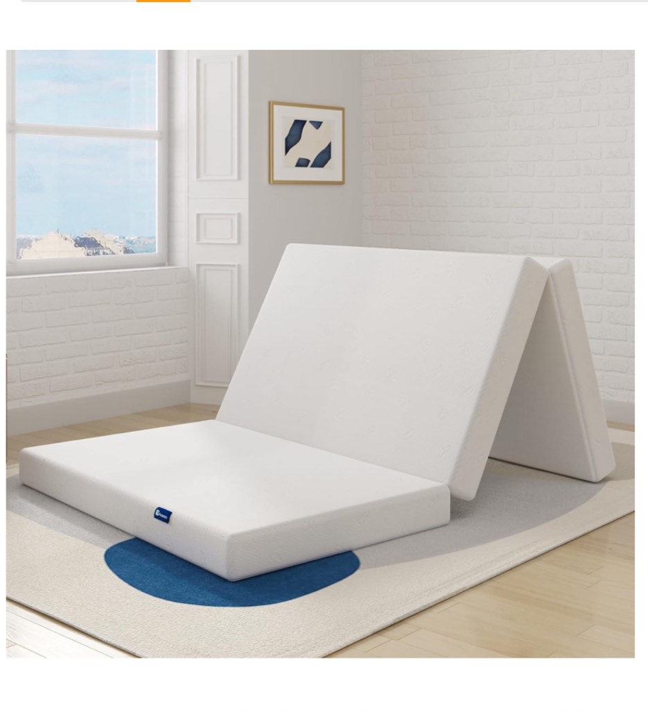 Avenco Folding Mattress, 4 Inch Memory Foam Trifold Mattress, Queen Size Folding Mattress for Indoor, RV/Camper Van, Travel, Camping, Guest Room-Breathable Cover & Non-Slip Bottom Queen 4 Inch