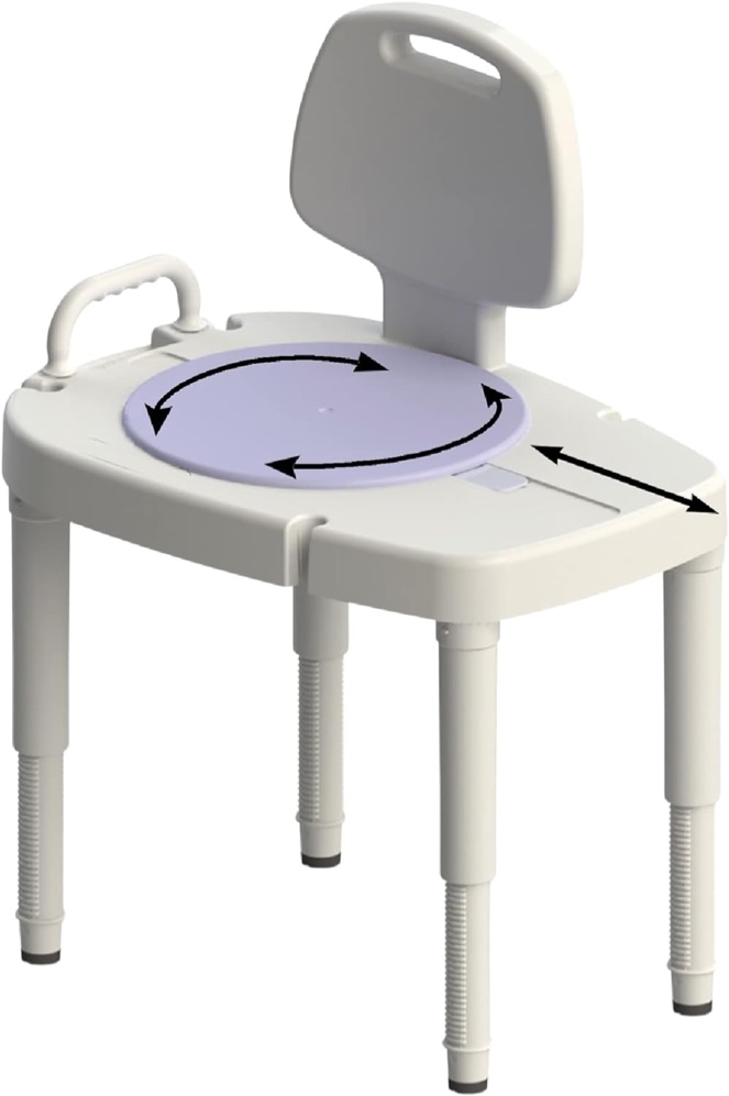 Maddak Sliding Rotating Transfer Bench, White (727142701)
