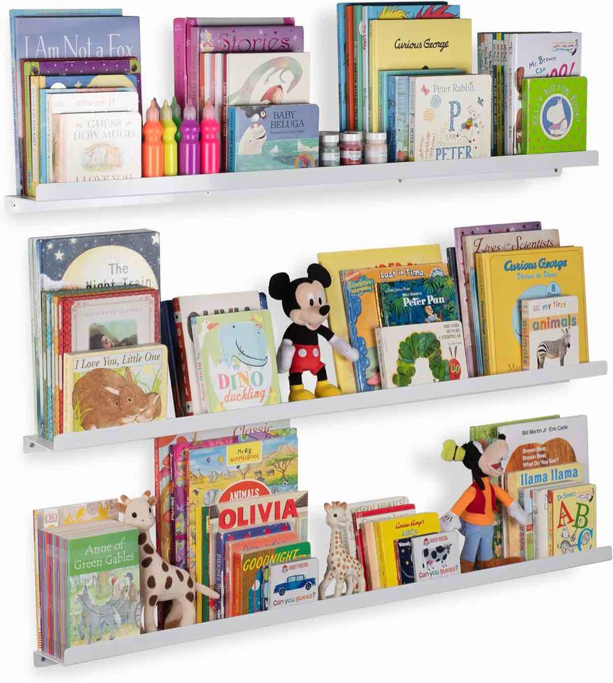 Metal shelf white, 46”, 3pcs