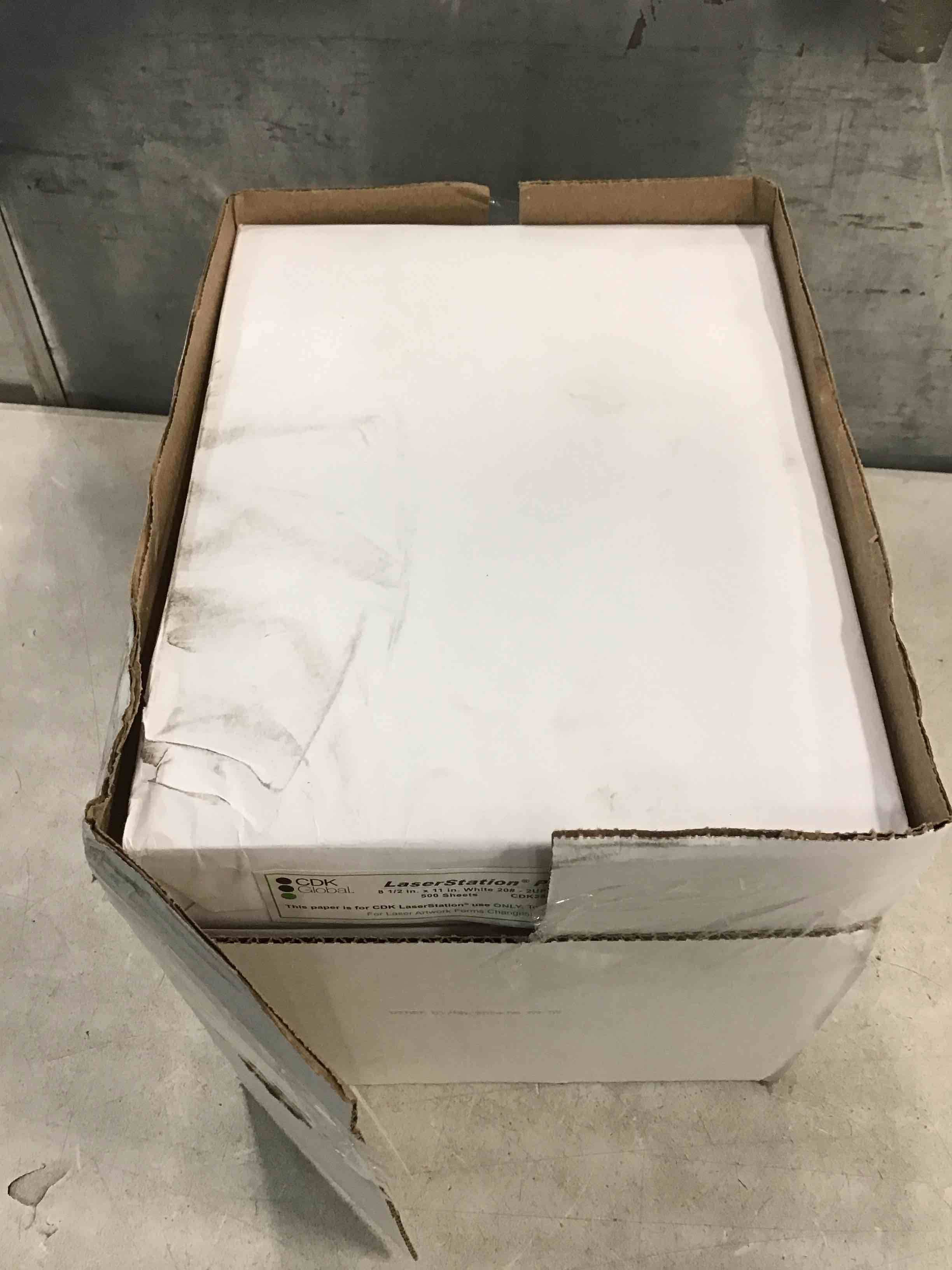 (4 pack) Cdk Laserstation Paper Sheets 2,000 8.5" X 11" 20 Lbs White 2up Perf 5.5"