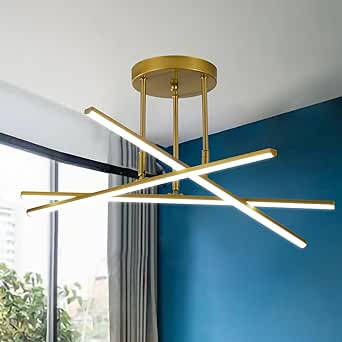 ADFIRAY Black LED Modern Chandeliers 3-Light Modern Ceiling Light 21 in Led Chandelier for Dining Room Entry Modern Light Fixture with 3 Color Temperatures and Max 21W(Black