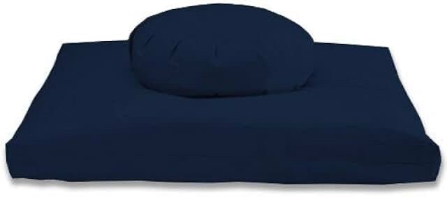 AJNA Organic Cotton Zabuton Meditation Mat - Luxurious Meditation Cushion Floor Pillow - Zabuton Meditation Cushion Large - 100% Cotton Filling (Black) Black Cotton