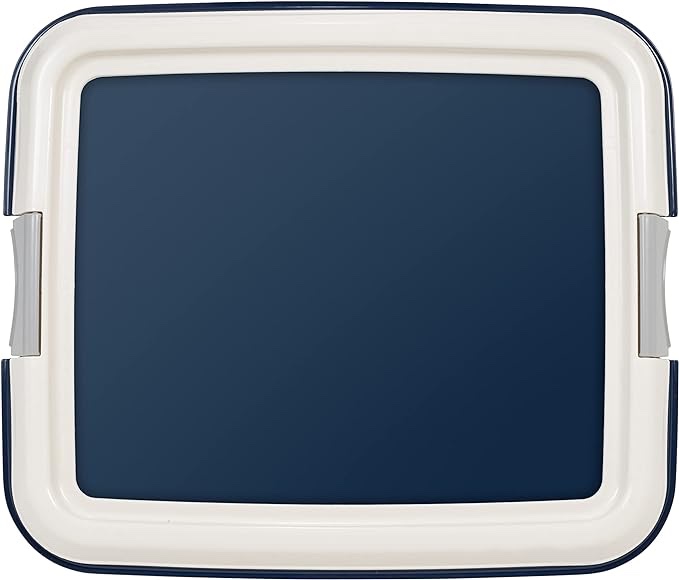 IRIS USA FT-500 Small Puppy and Dog Training Pet Pad Holder, Navy Blue, Holds 17"x17" Pad