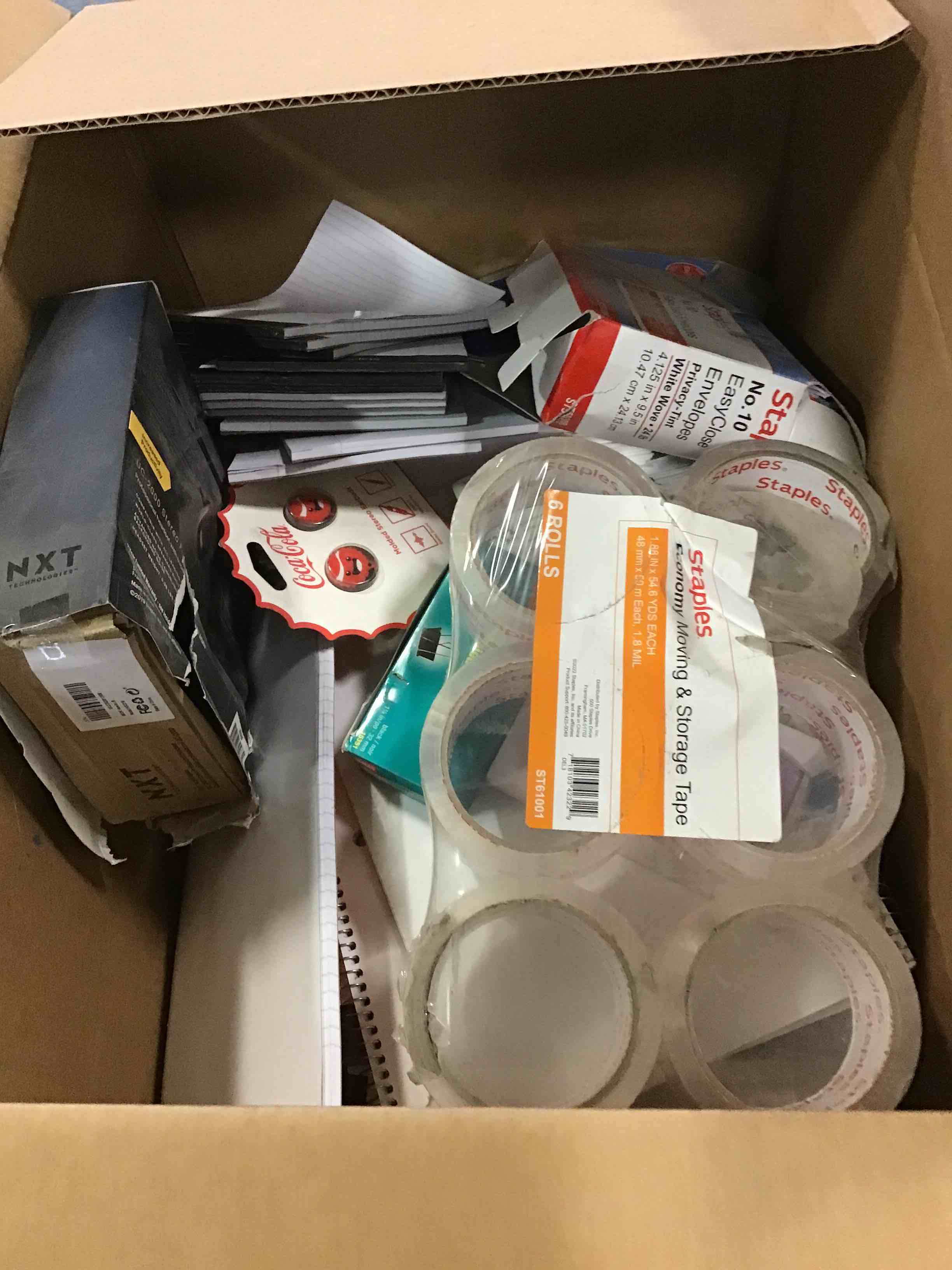 Assorted of box variety of products for the maintenance and cleaning of office or home. (expiration date, brands and sizes may vary)