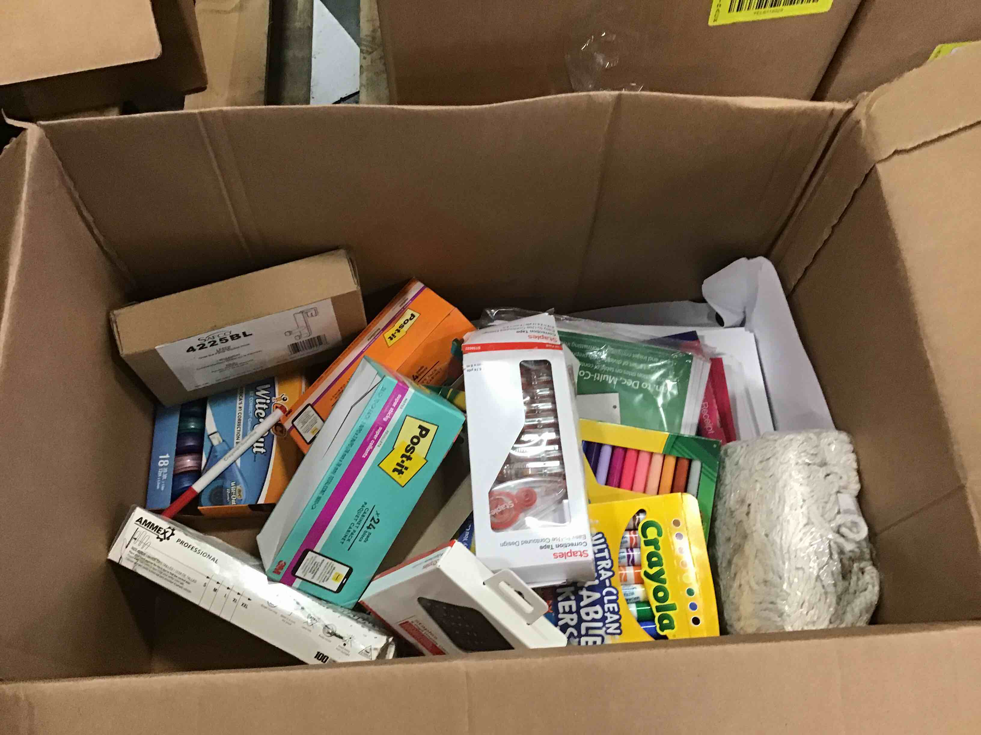 Assorted of Box variety of products for the maintenance and cleaning of office or home. (expiration date, brands and sizes may vary)