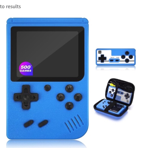 Avainaly Handheld Game Consoles, Retro Mini Game Player with 500 Classic FC Games, 2.8-Inch Color Screen Support for Connecting TV & Two Players, 1020 mAh Rechargeable Battery (Blue?