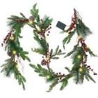6 foot pre-lit Christmas garland with LED light battery powered Christmas garland