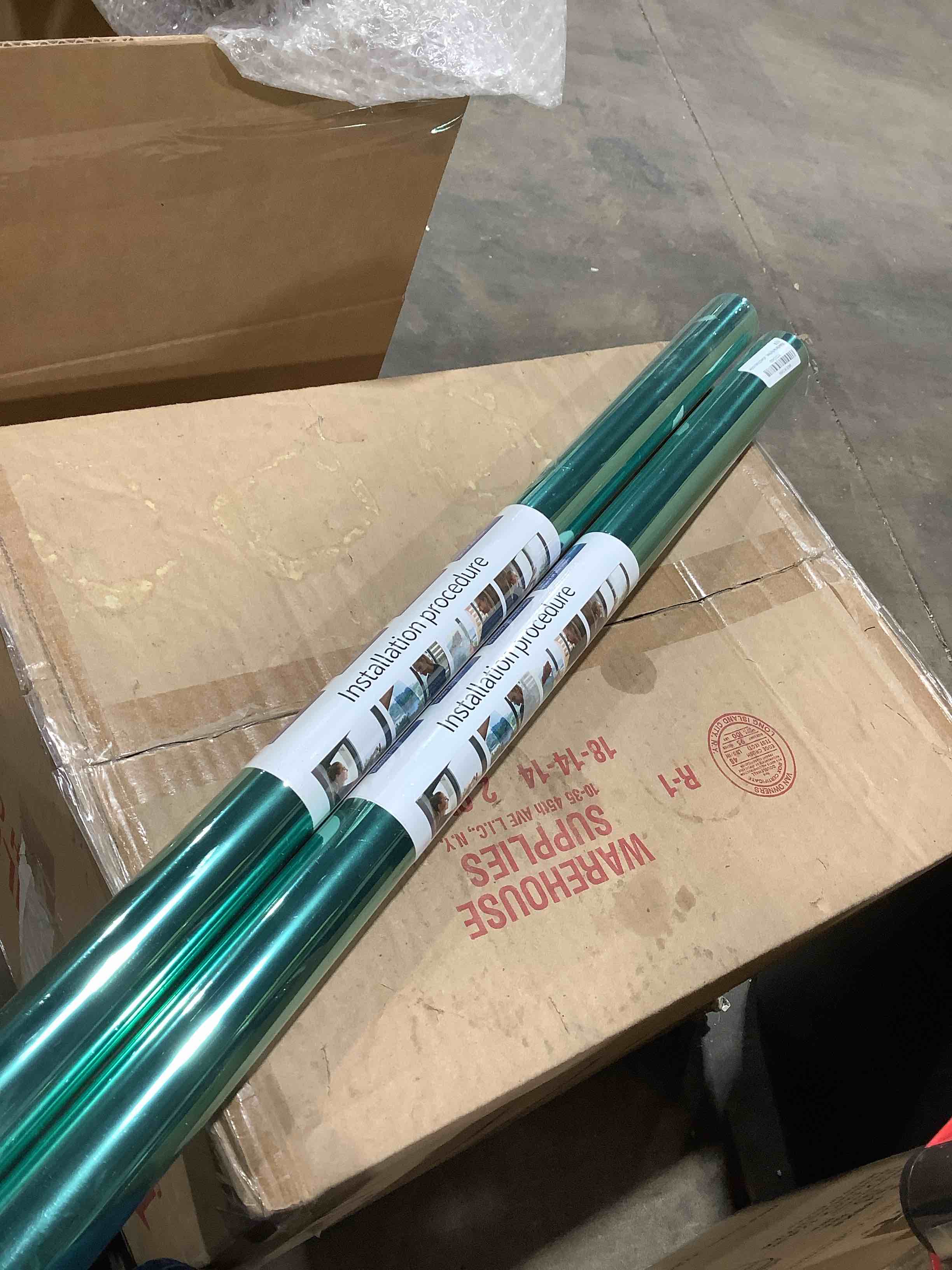 Condition photo showing New/Like New for Window Film One Way Privacy, Reflective Heat Control Anti UV Door Sticker,Window Tint for Home Office Living Room,Comet Green,27.6 Inch x 16.4 Feet Comet Green 27.6 Inch x 16.4 Feet