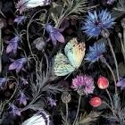 peel and stick canvas wallpaper wall mural cute wildflowers butterfli 3654825581