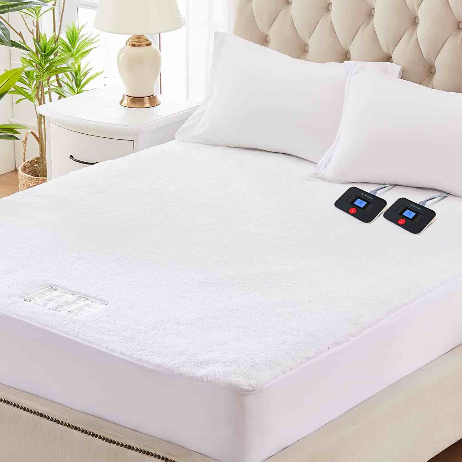 Heated Mattress Pad Queen Size 60X80 Inch Sherpa Bed Warmer Electric Mattress Co