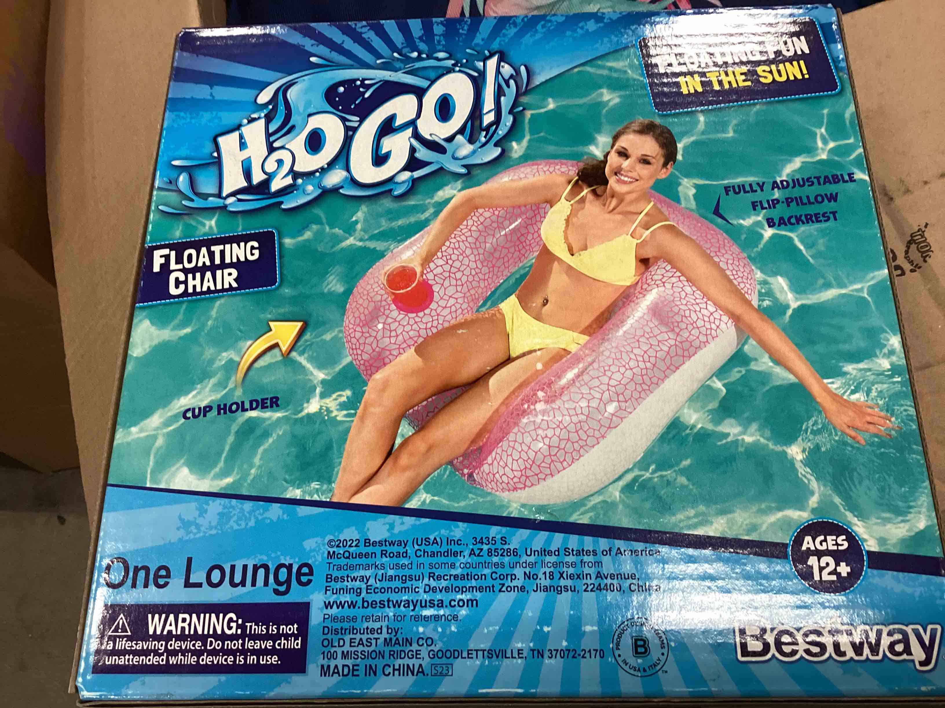 BESTWAY H2O GO FLOATING CHAIR FOR FUN IN THE SUN, AGES 12+