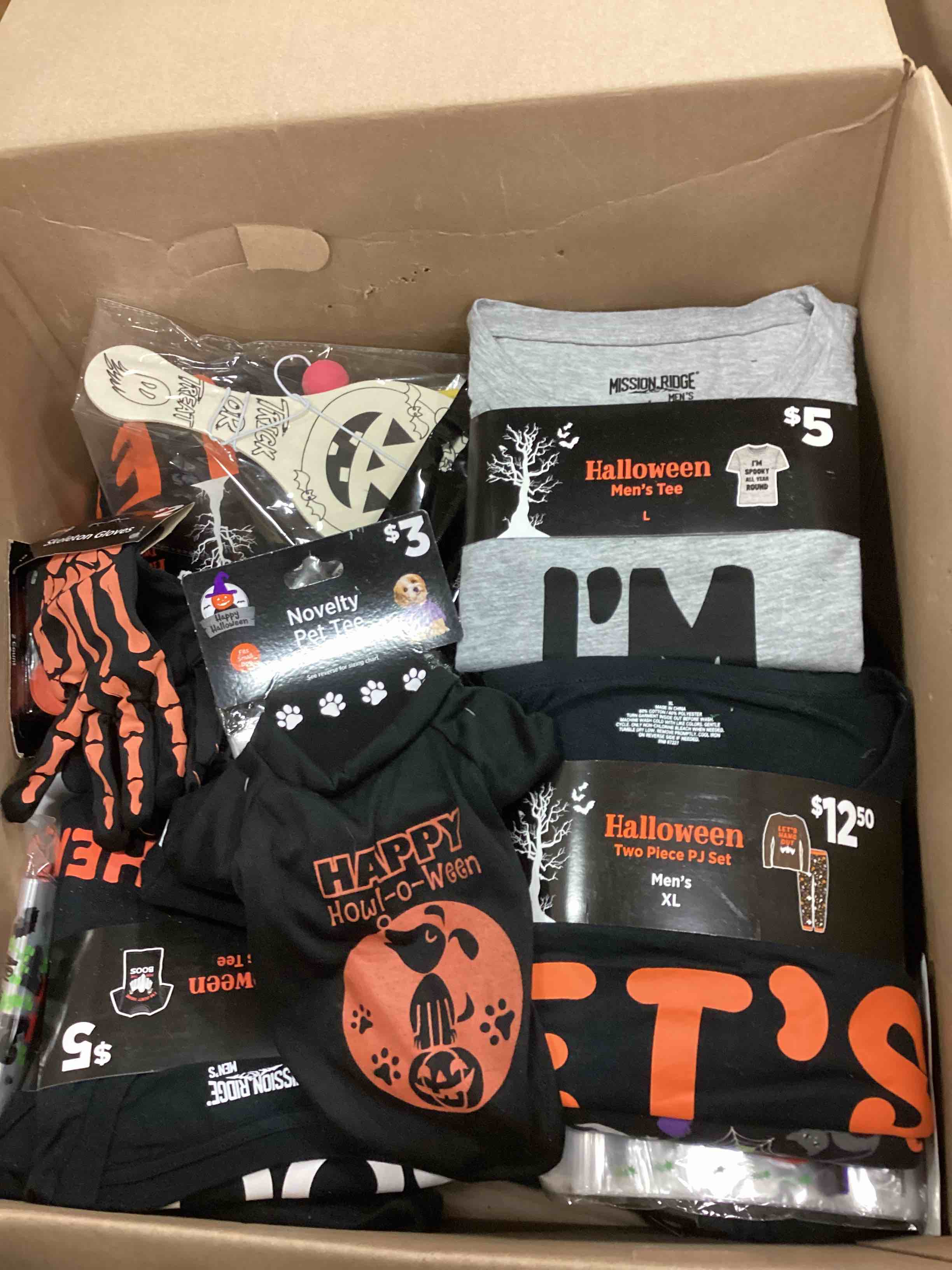 HOME AND HALLOWEEN DECORATIONS, HAT, T-SHIRT, PET COSTUMES, TREATS AND MUCH MORE 