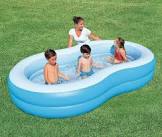 H2O GO LAGOON FAMILY POOL, 8-7” X 62” X 18” DEEP, AGES 6=