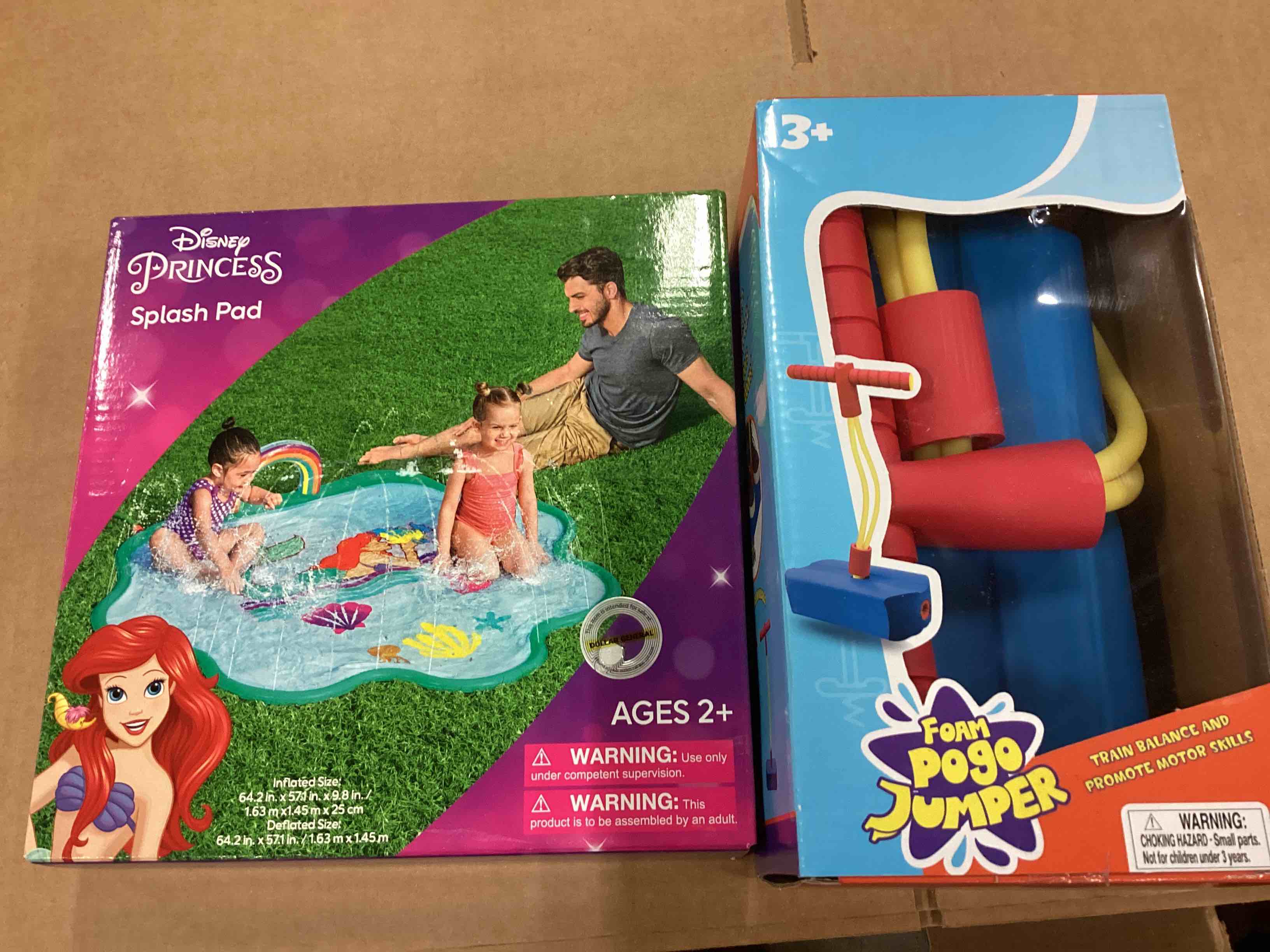 DISNEY PRINCESS SPLASH PAD AND FOAM POGO JUMPER