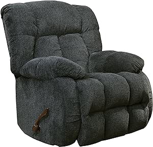 Catnapper Brock Rocker Recliner in Slate Gray Polyester Chenile Fabric