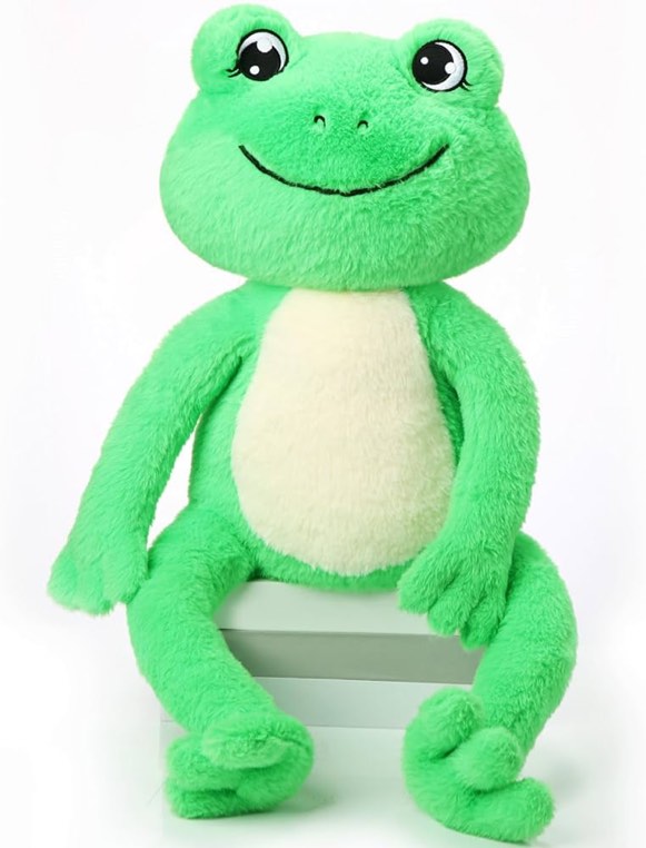 Gemscream Frog Stuffed Animal 24 Inch Plush Frog Toy Soft Fluffy Cute Green Frog Plushie with Long Leg Home Sofa Decor for Boys Girls Birthday Party Gifts