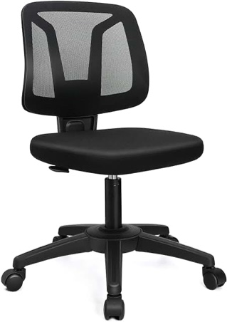 Armless Swivel Office Chair