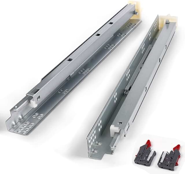 Knobonly 4 Pair 18” Undermount Drawer Hardware