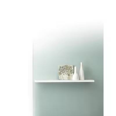 Origin 21 47.4-in L x 7.87-in D x 1.5-in H White Rectangular Floating Shelf