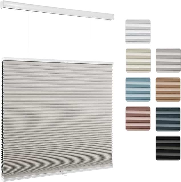 Changshade Custom Blackout Cordless Top Down Bottom Up Cellular Shades, Room Darkening Shade with The Diameter of 1.5 Inch Honeycombs for Office, Living Room, Bedroom, Thermal Insulated
