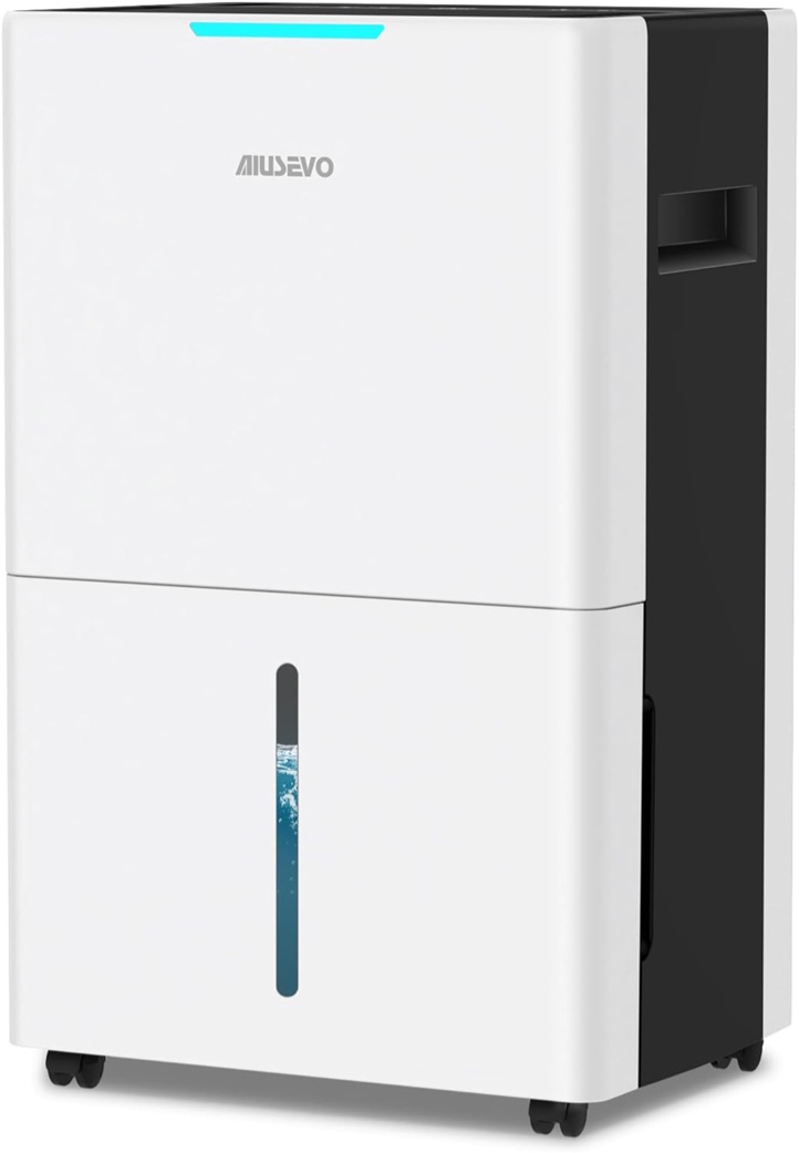 5,000 Sq. Ft Dehumidifier for Basements and Home, Aiusevo 50 Pint Dehumidifiers with Drain Hose Ideal for Large Room, Bedroom, Quietly Removes Moisture, 3 Modes Deshumidificador, Child Lock, 24H Timer