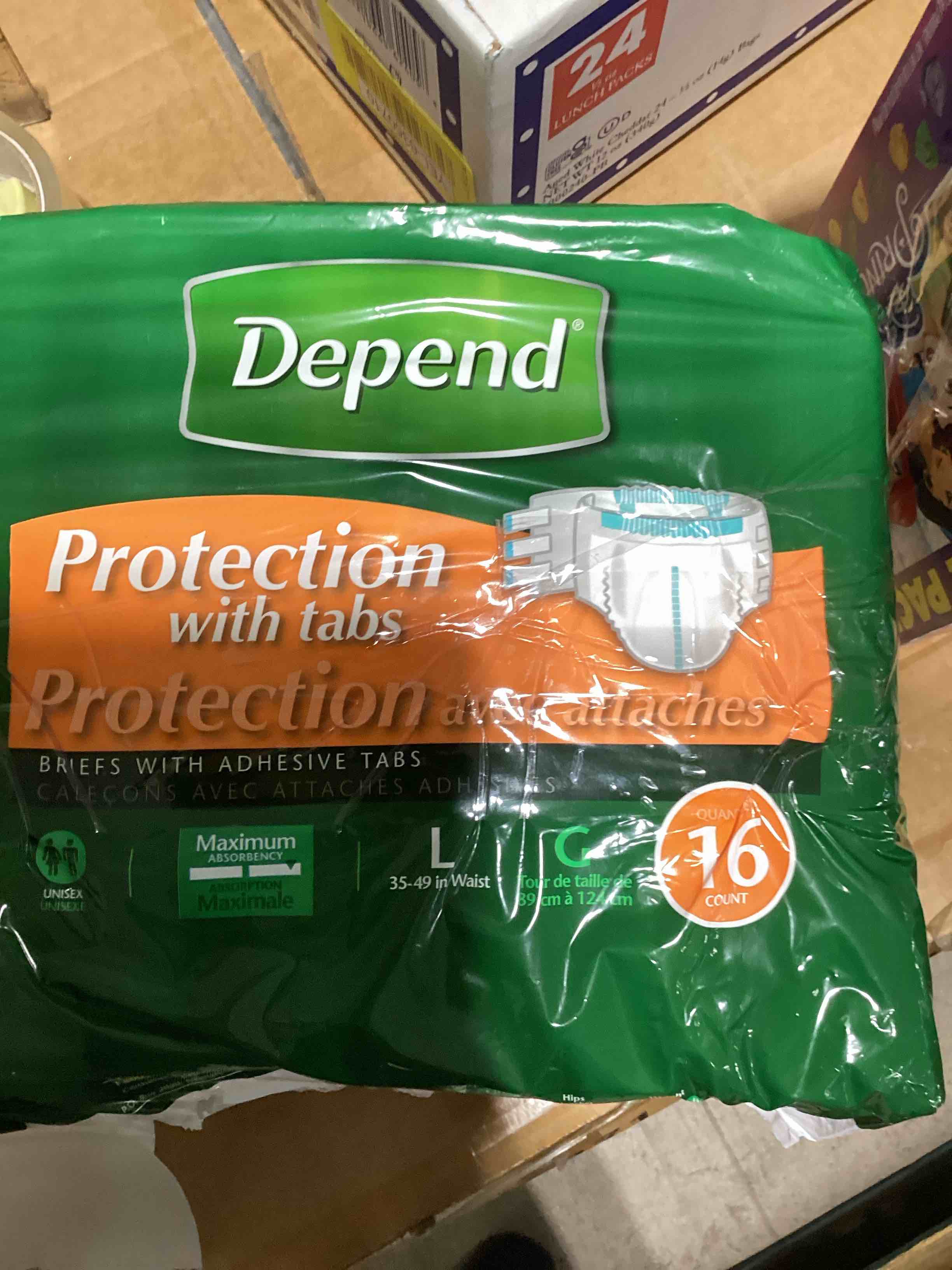 Depend protection with tabs Large 