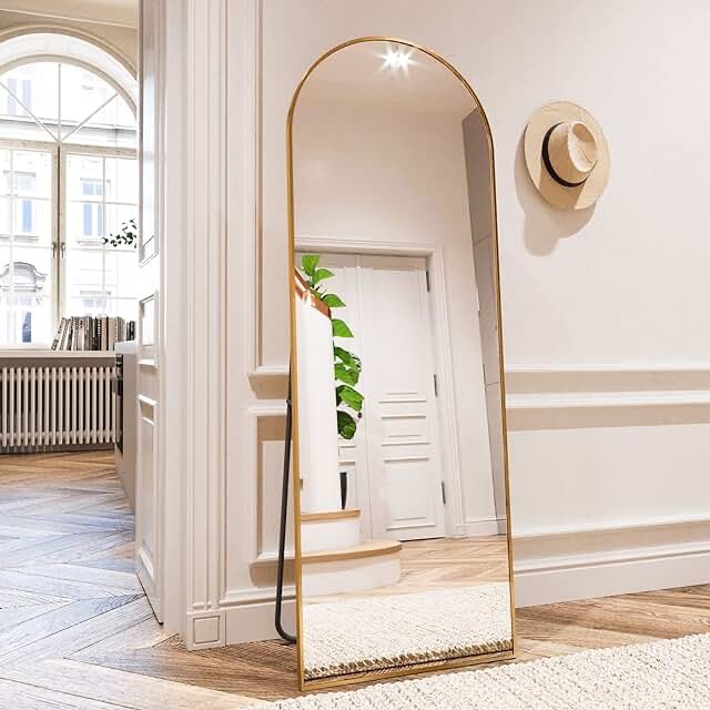 Arched Gold Full Length Mirror