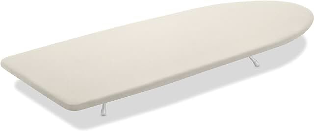 6152-5290STRP Gray & White Tabletop Ironing Board with Hooks