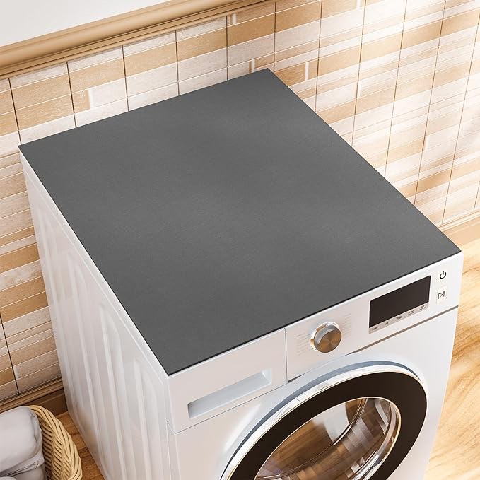 Washer and Dryer Covers for the Top, Diatomaceous Anti-Slip Washing Machine Top Dust-Proof Cover, Quick Drying Washer or Dryer Top Protector Mat, 1PCS