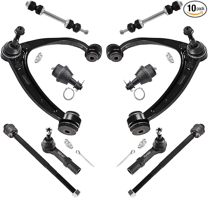 (Similar image)10-piece suspension kit of front upper control arm with stabilizer bar ball joint compatible with Chevrolet Avalanche Tahoe Silverado Suburban GMC Sierra Yukon XL 1500 Cadillac Escalade..