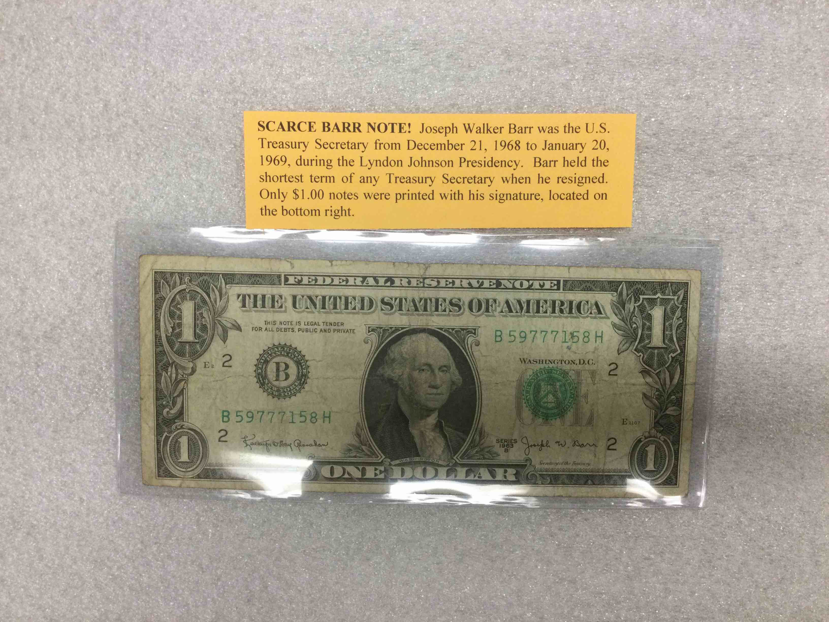 Scares 1963 Barr Note