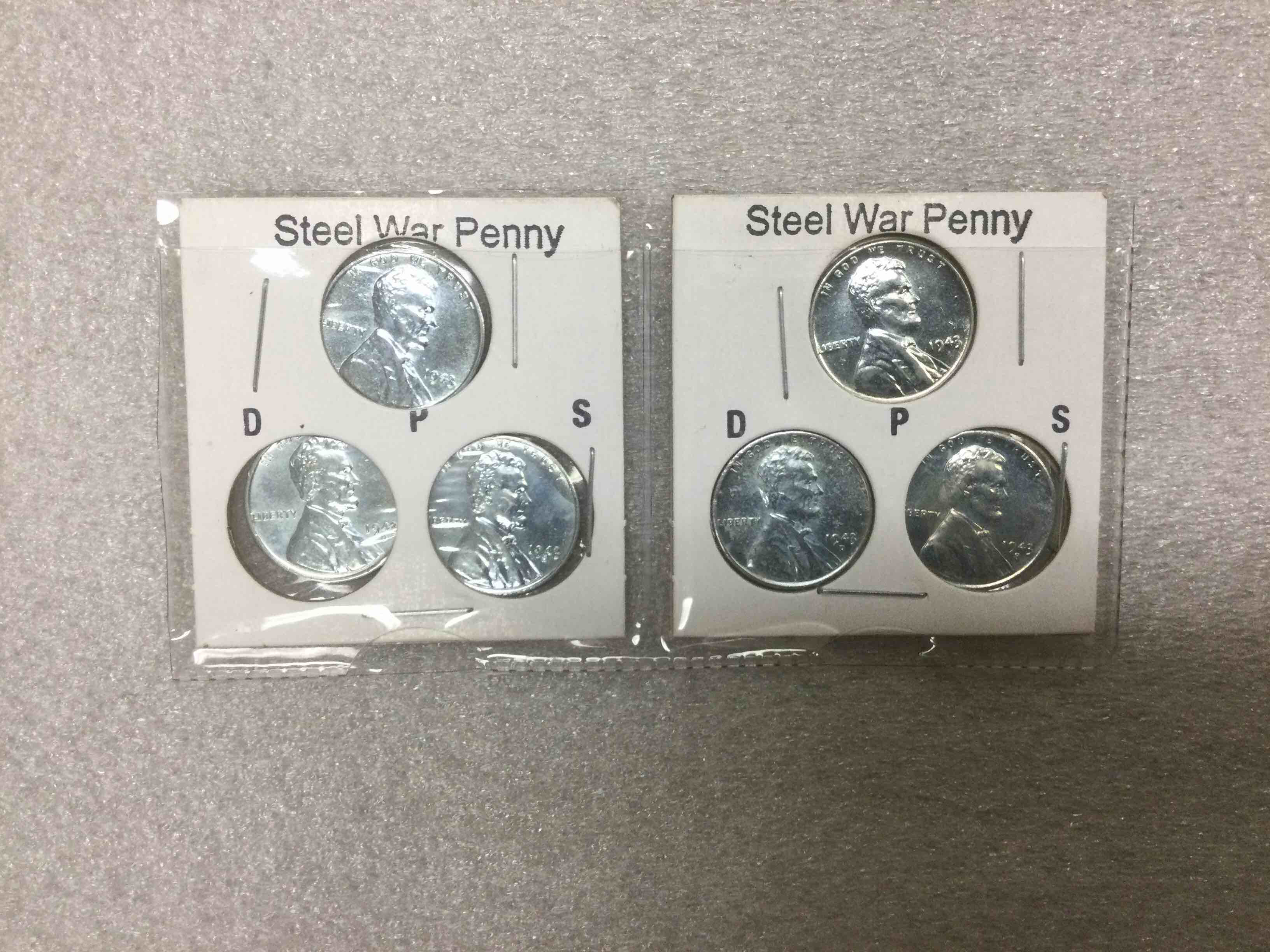 6 1943 Steel War Penny 