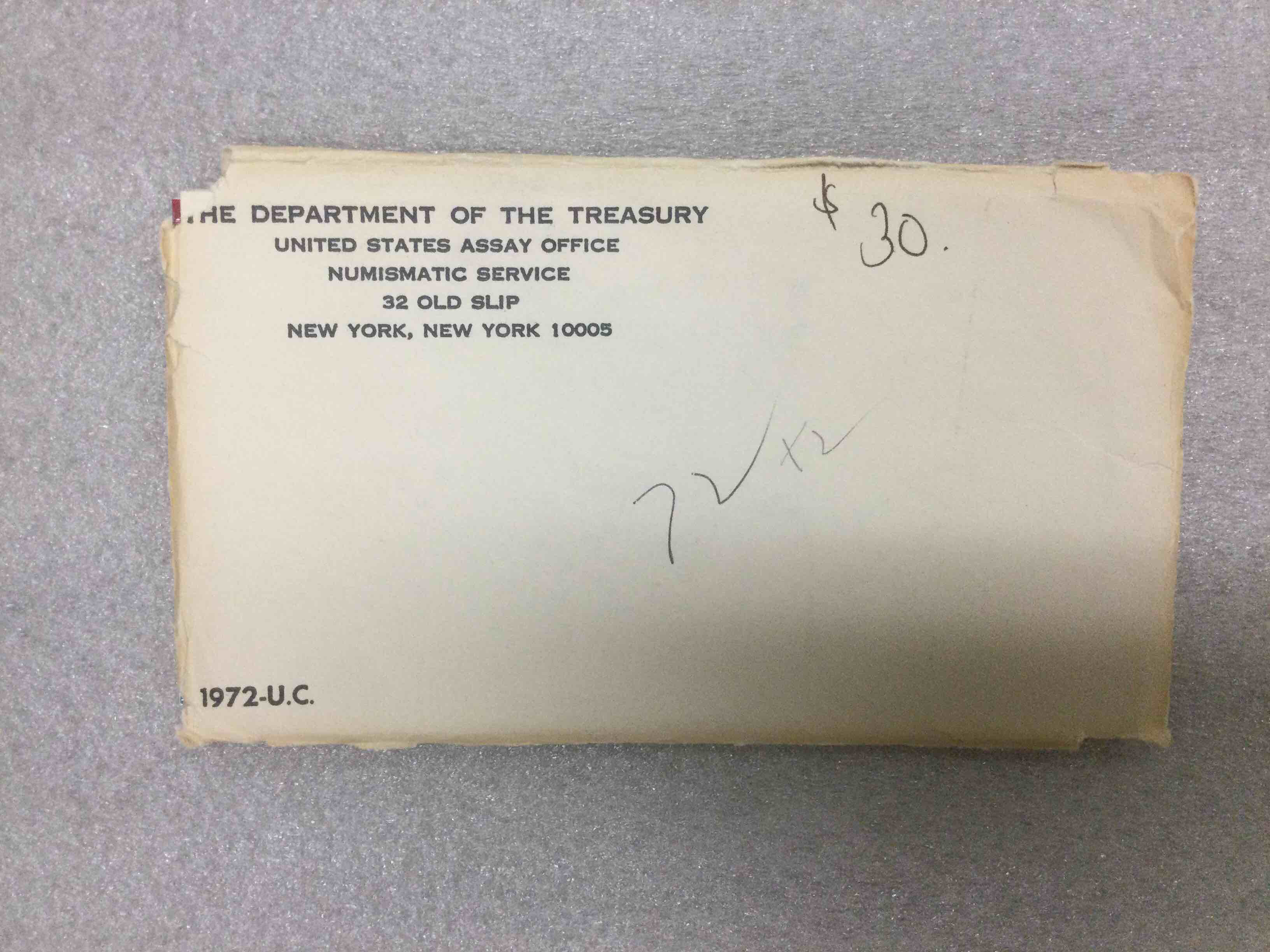 Uncirculated 1972 Mint Set From The Department of Treasury 