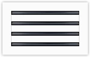 Modern AC Vent Cover - Decorative White Air Vent - Standard Linear Slot Diffuser - Register Grille for Ceiling, Walls & Floors - Texas Buildmart  20x10