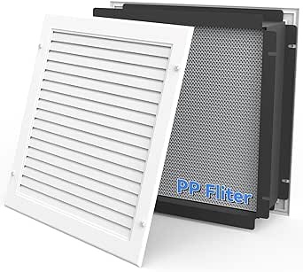 Suprocky Wall Return Air Pathway with Eco-Friendly PP Filter and Aluminum Grille (12"x 12" Retrofit), Upgraded Fins, Odor Free, Durable, AP1212 Matte White Zone Air Pathway, Fits Sidewalls