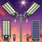 AKOFUN 6000W Solar Street Light, Upgraded Solar Street Lights Outdoor, 400000 Lumens Dusk to Dawn Solar Outdoor Light with Radar Sensor and Rmmote Control for Yard, Countryside and Suburbs 2PACK