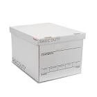 Staples File Box, Lift Off Lid, Letter/Legal, White/Black, 20/Case 