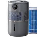 Evaporative Humidifier, 5L Large Humidifiers for Bedroom, 400 ml/h Rapid Humidifiers with Filter for Home, Quiet Sleep Mode, Humidity Setting Top Fill Humidifiers for Large Room Baby Yoga Room Plants