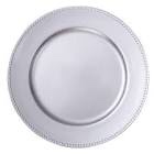 homewear charger plates set of 4 13 in round , silver