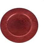 homewear charger plates set of 4 13 in round , red